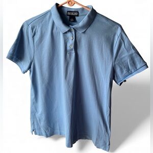 Lands’ End Blue Short Sleeve Polo Large